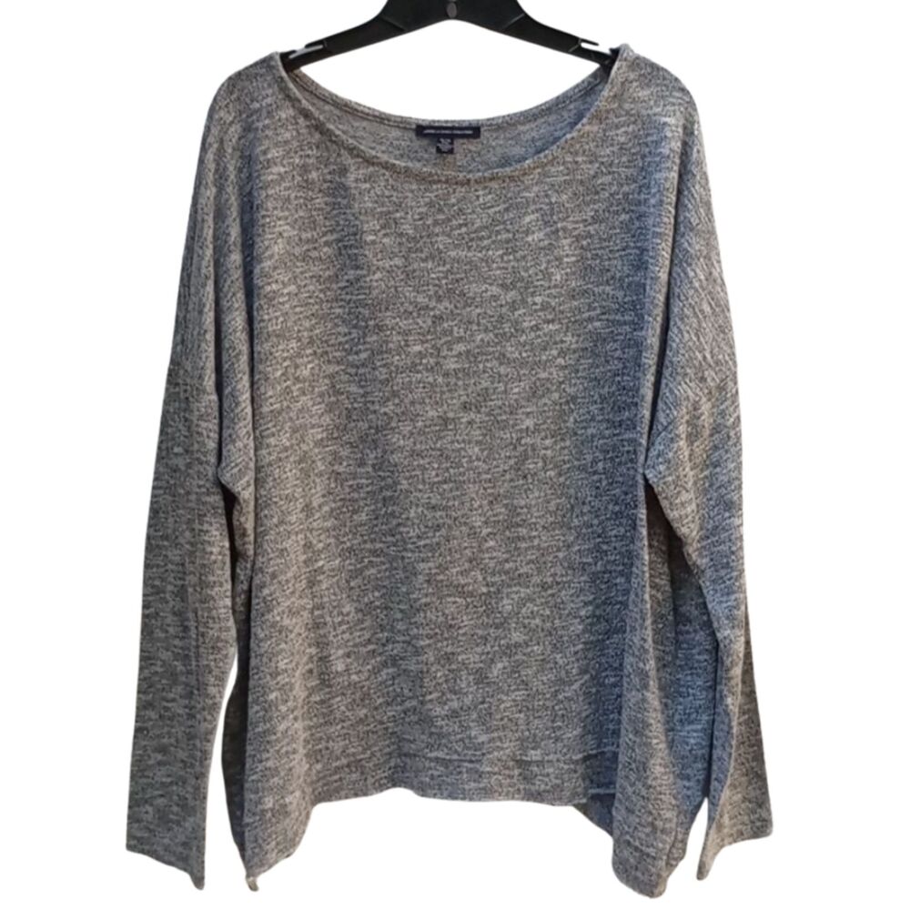 American Eagle Women's Size XL Gray Tulip Hem Lightweight Oversized Sweater
